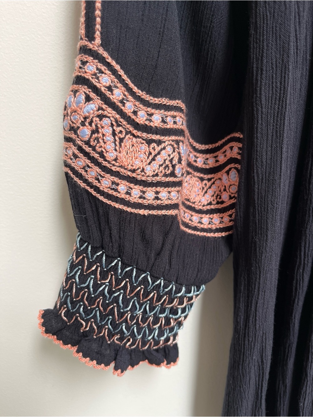 Free People, Wind Willow Embroidered mini dress. Size Medium - Picture 8 of 15